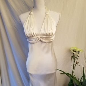 Cache White Ivory Silk Formal Dress Size 4
